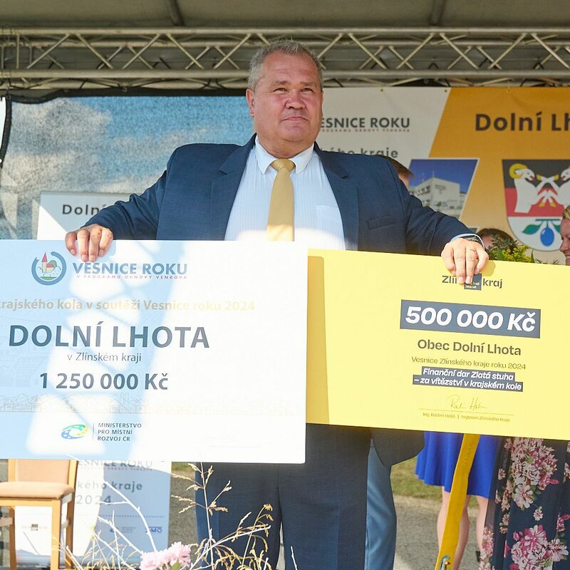 starosta Dolní Lhota šeky