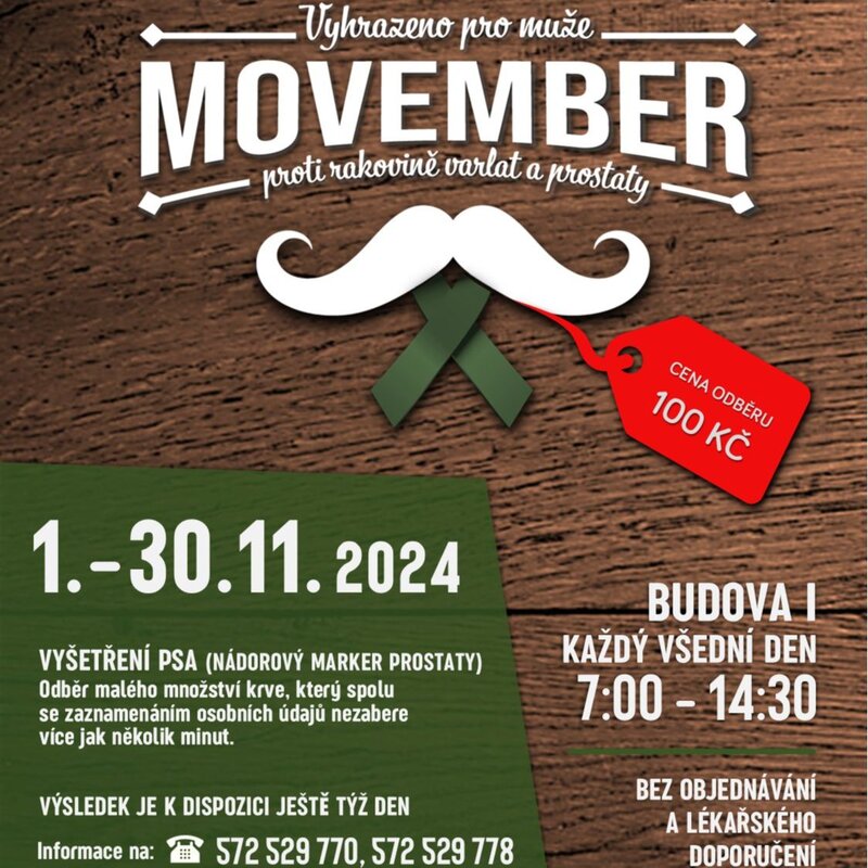 Preventivní akce Movember v Uhersko