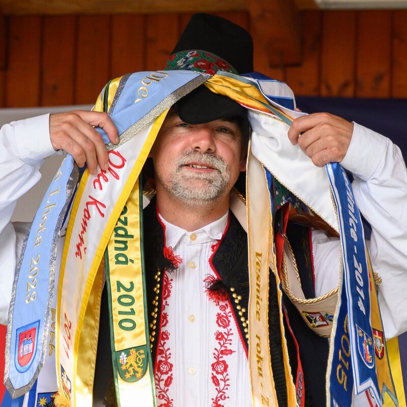 Nedachlebice hostily slavnostní předání ocenění Vesnice roku. Na fotografii je starosta Josef Jandouš.