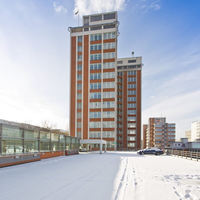 Zimní Baťův mrakodrap